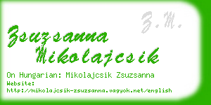 zsuzsanna mikolajcsik business card